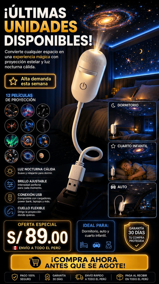 Proyector Saturno USB de alta gama
